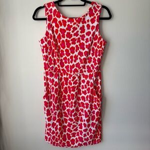 Jude Connally Red and Pink Patterned Mini Dress